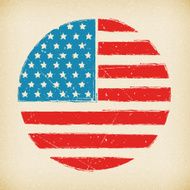 American grunge vector flag background poster