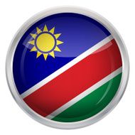 Glossy Button - Flag of Namibia N4