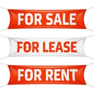 Fore Sale Lease and Rent banners