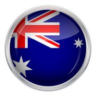 Glossy Button - Flag of Australia N4