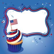 American patriotic cupcake