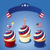 American patriotic cupcake N2