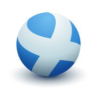 Scotland Flag Sphere Vector