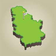 Serbia 3D Map