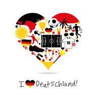 Germany soccer fan heart N3