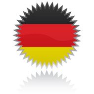 Sticker with German flag