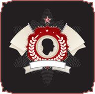 Propaganda portrait wreath