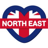 Love England collection vector North East Heart and Flag