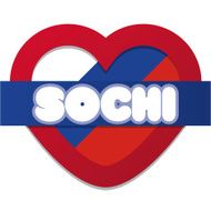 Sochi City - The Russian flag in the heart icon
