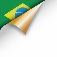 Corner page turn - Brazilian flag