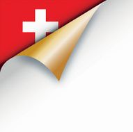 Corner page turn - swiss flag