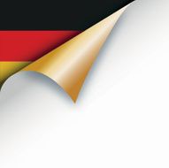 Page curl revealing German flag N2
