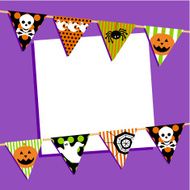 Halloween Bunting Invite with Copy Space