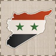 Syria flag map N3