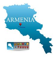 Armenia map with navigation icons N2