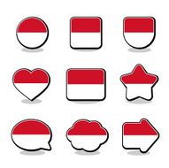 INDONESIA FLAG ICON SET