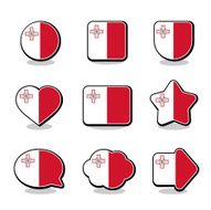 MALTA FLAG ICON SET