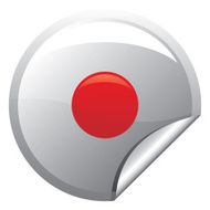 Japan flag sticker
