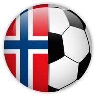 Norway Flag with Soccer Ball Background N3