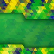 Abstract geometric background using Brazil flag colors