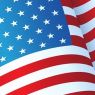 USA Flag Square Design
