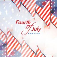 Creative design of American national flag with stylish text