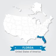 Florida state USA administrative map