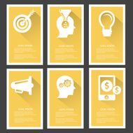 Goal management Banners Yellow version vector N2