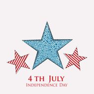 Creative and stylish stars in colors of American national flag