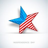 4th of July celebration with star in national flag colors