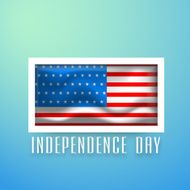 Stylish American national Flag in grey photo frame
