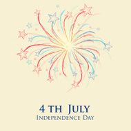 Creative and colorful fireworks on brown background