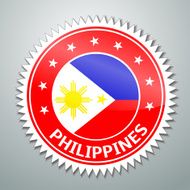 Philippine flag label