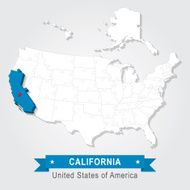 California State USA administrative map N2