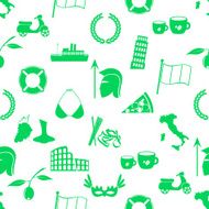 italy country theme symbols and icons seamless pattern eps10 N2