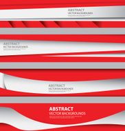 Abstract Austrian Flag Template Background Austria National Colors (Vector Art)