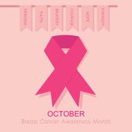 Breast Cancer Awareness pink ribbon poster