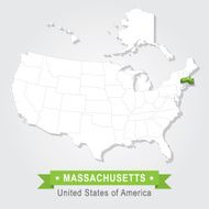 Massachusetts state USA administrative map N2