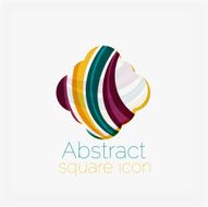 Abstract symmetric geometric shapes business icon N11