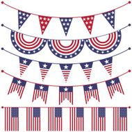 USA patriotic buntings