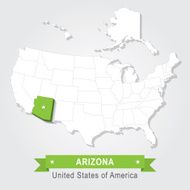 Arizona state USA administrative map N2