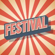 Festival Retro Speech Graffiti Vector illustration