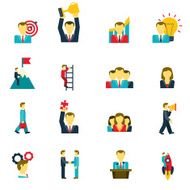 Leadership icons set