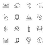 american culture icons set vector illustration N2