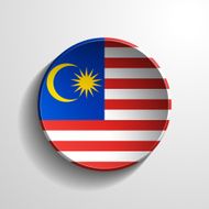 Malaysia 3d Round Button