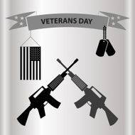 american veterans day celebration in grayscale eps10