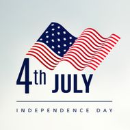 4th July Independence day vector background USA flag
