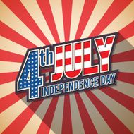 4th july American independence day Retro design
