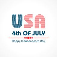 Stylish American Independence Day greeting stock vector