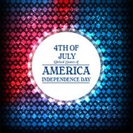 Glossy sticky for American Independence Day celebration